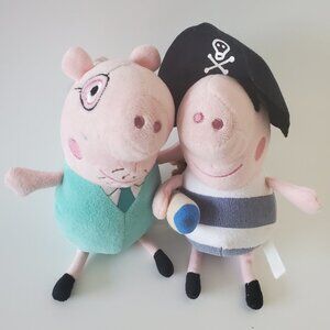 Peppa Pig Daddy & Pirate Stuffed Toys